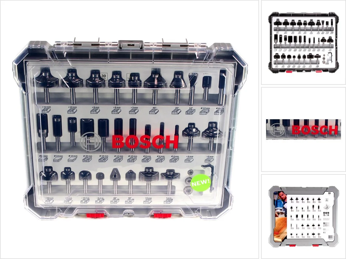 Bosch Professional 30-delige Frezenset met 8mm schacht - 2607017475