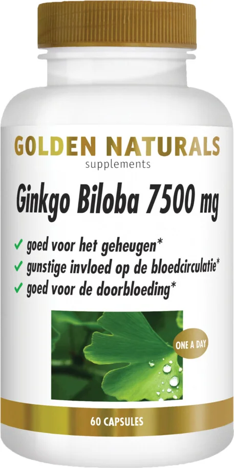 2x Golden Naturals Ginkgo Biloba 7500mg 60 capsules