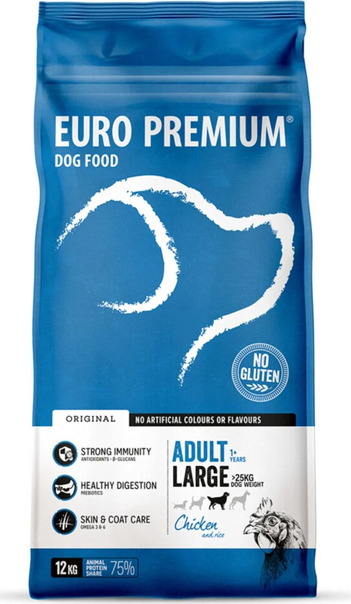 Euro-Premium Adult Large Kip - Rijst 12 kg