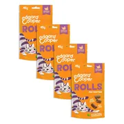 4x Edgard & Cooper Adult Rolls Kattensnack Kip & Kalkoen 45 gr