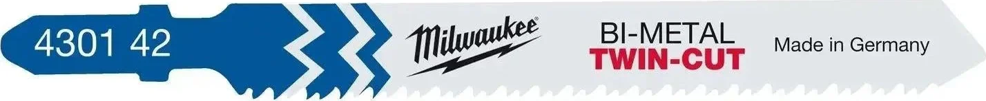 Milwaukee Universele decoupeerzaagbladen Bi 91 x 2,5 / 1,8 mm x 123 T F - VE=5 - 4932430142