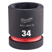 Milwaukee ShockWave™ Krachtdop 1" kort | 34 mm - 4932480412