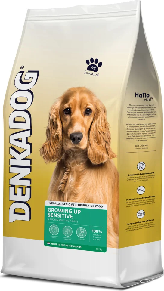 Denkadog Hondenvoer Growing up Sensitive 12,5 kg