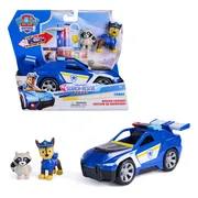 PAW Patrol - Search & Rescue - Chase's voertuig met 2 figuren & terugtrekfunctie - Speelgoedvoertuigen