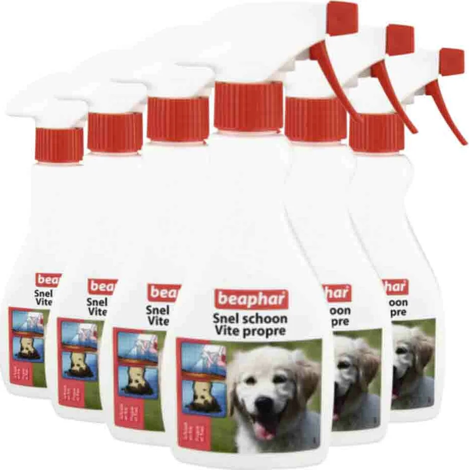 6x Beaphar Snel Schoon Spray Spray 250 ml