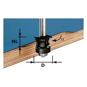 Festool HW S8 D24/0° +45° Freesbit Fase-kantenfrees S 8mm 24x11mm - 491026