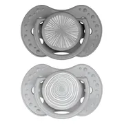 Difrax LOVI Dynamic Pacifier 0-3 months Harmony Dark Grey Light Grey - Fopspeen 2ST