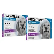 2x Frontline Spot On Anti Vlooien en Teken Druppels Hond L 20 - 40 kg 3 pipetten