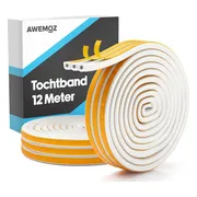 AWEMOZ Tochtband 12 Meter Lang - Tochtband Zelfklevend - Tochtstrips voor Deuren - Zelfklevend - Tochtstopper - Tochtrol - Tochtstrip - Tochtwering - Hoogwaardig Foam