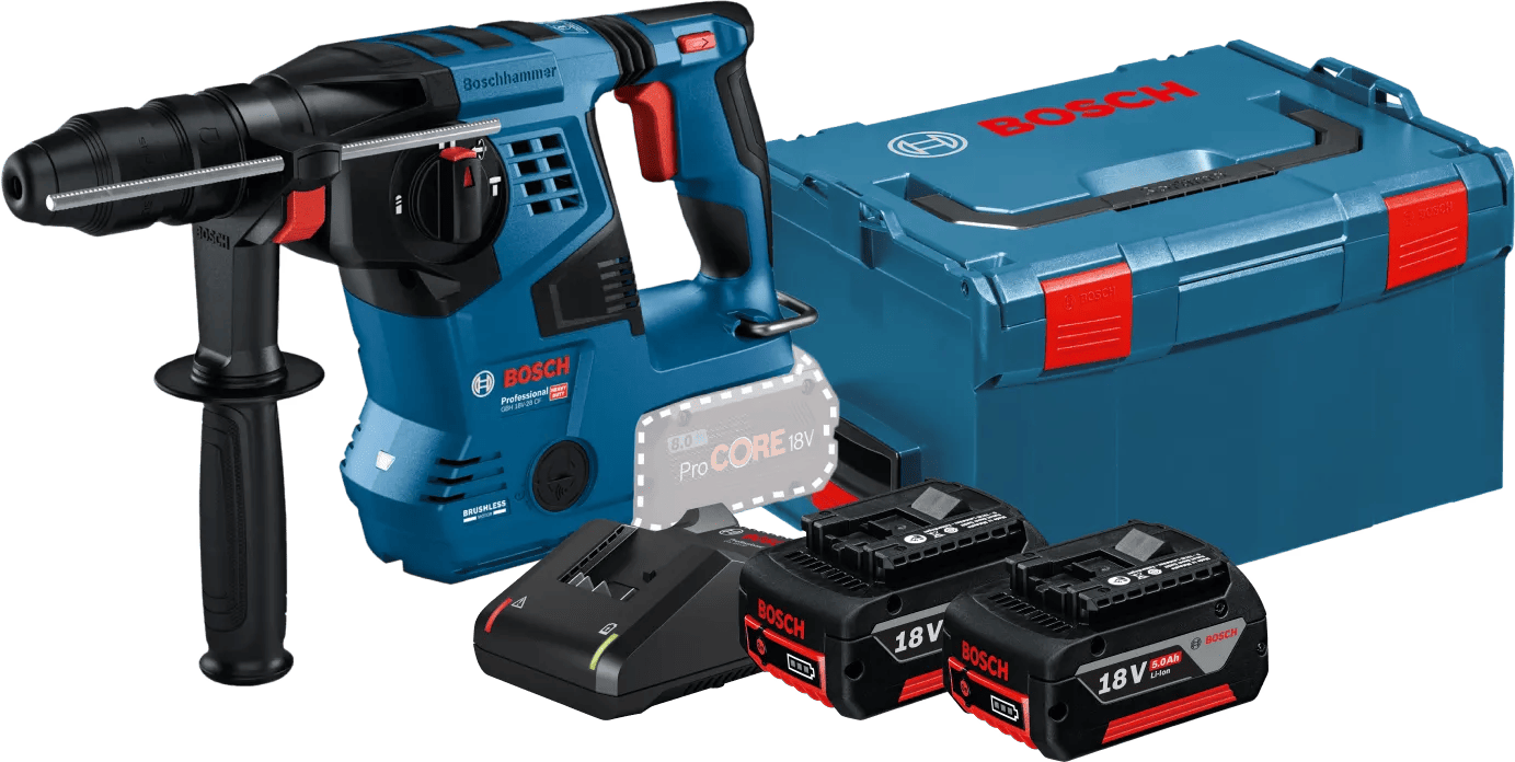 Bosch Professional GBH 18V-22 5,0 Ah GBA Accu (2x) Starterspakket