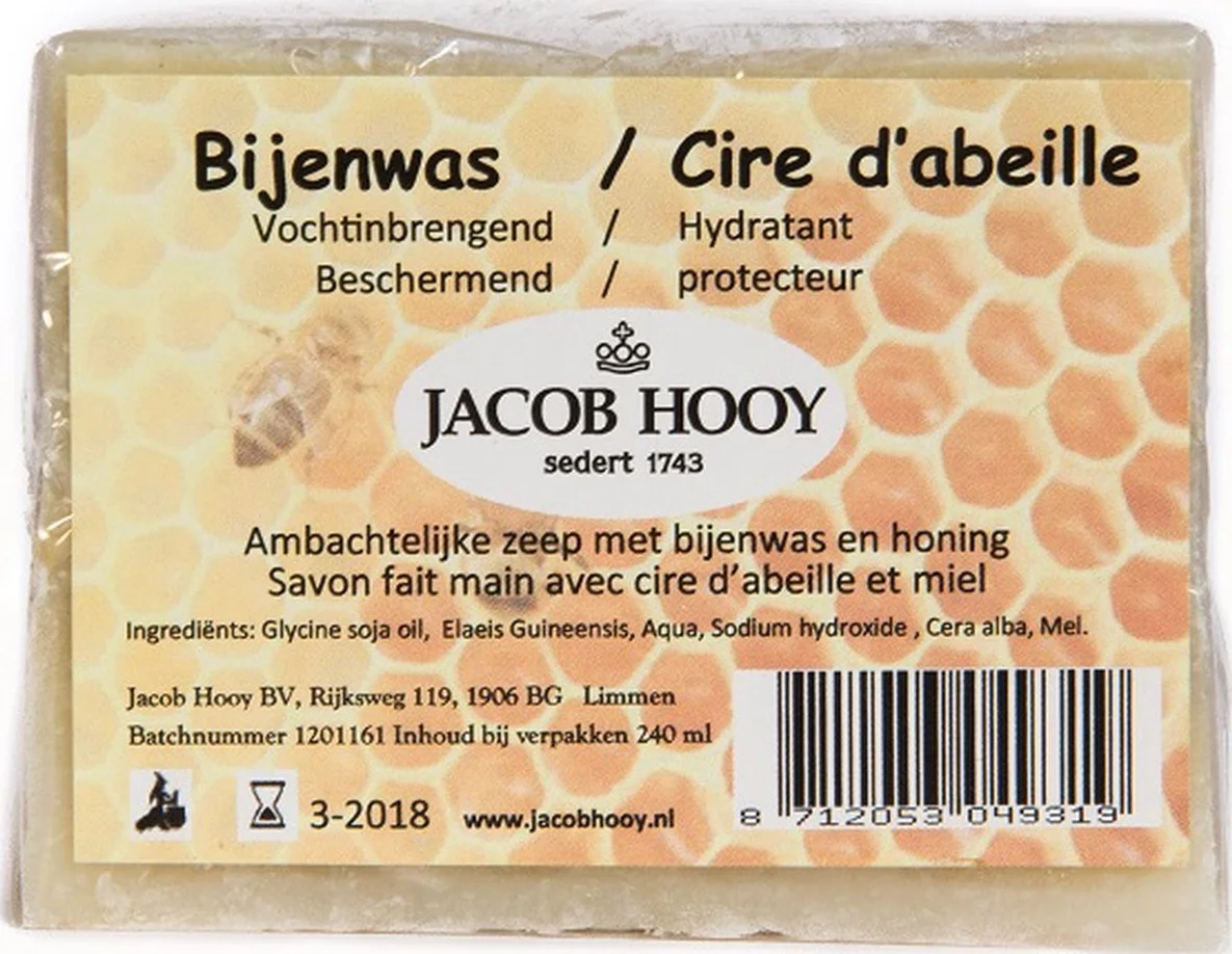 Jacob Hooy Honing Bijenwaszeep 240GR