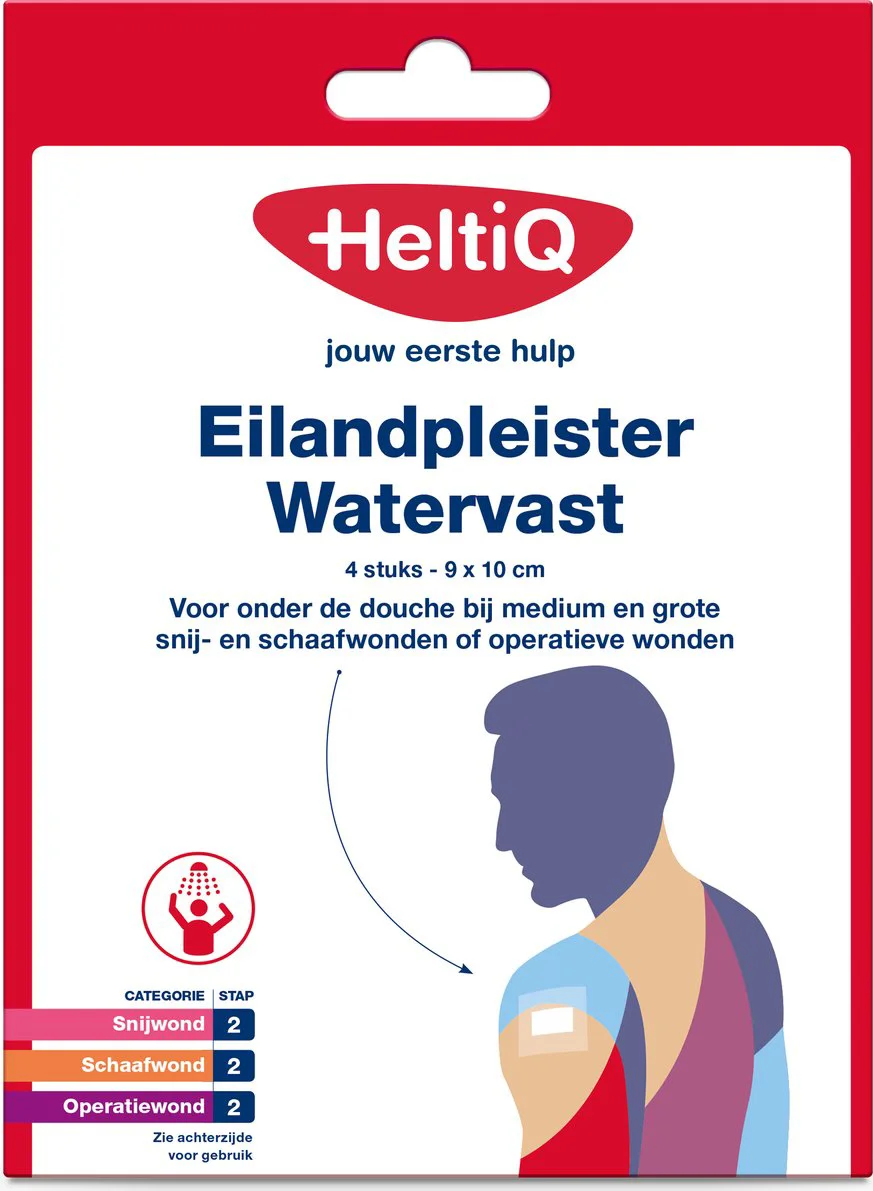 HeltiQ Eilandpleisters Watervast 9x10cm 4ST
