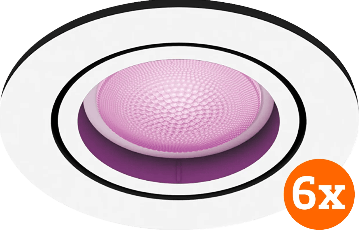 Philips Hue Centura inbouwspot White and Color - rond - Wit - 6-pack