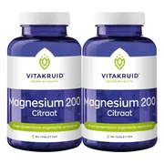2x Vitakruid Magnesium 200 Citraat 90 tabletten