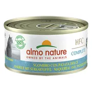 24x Almo Nature HFC Complete Kattenvoer Nat Graanvrij Makreel & Zoete Aardappel 70 gr