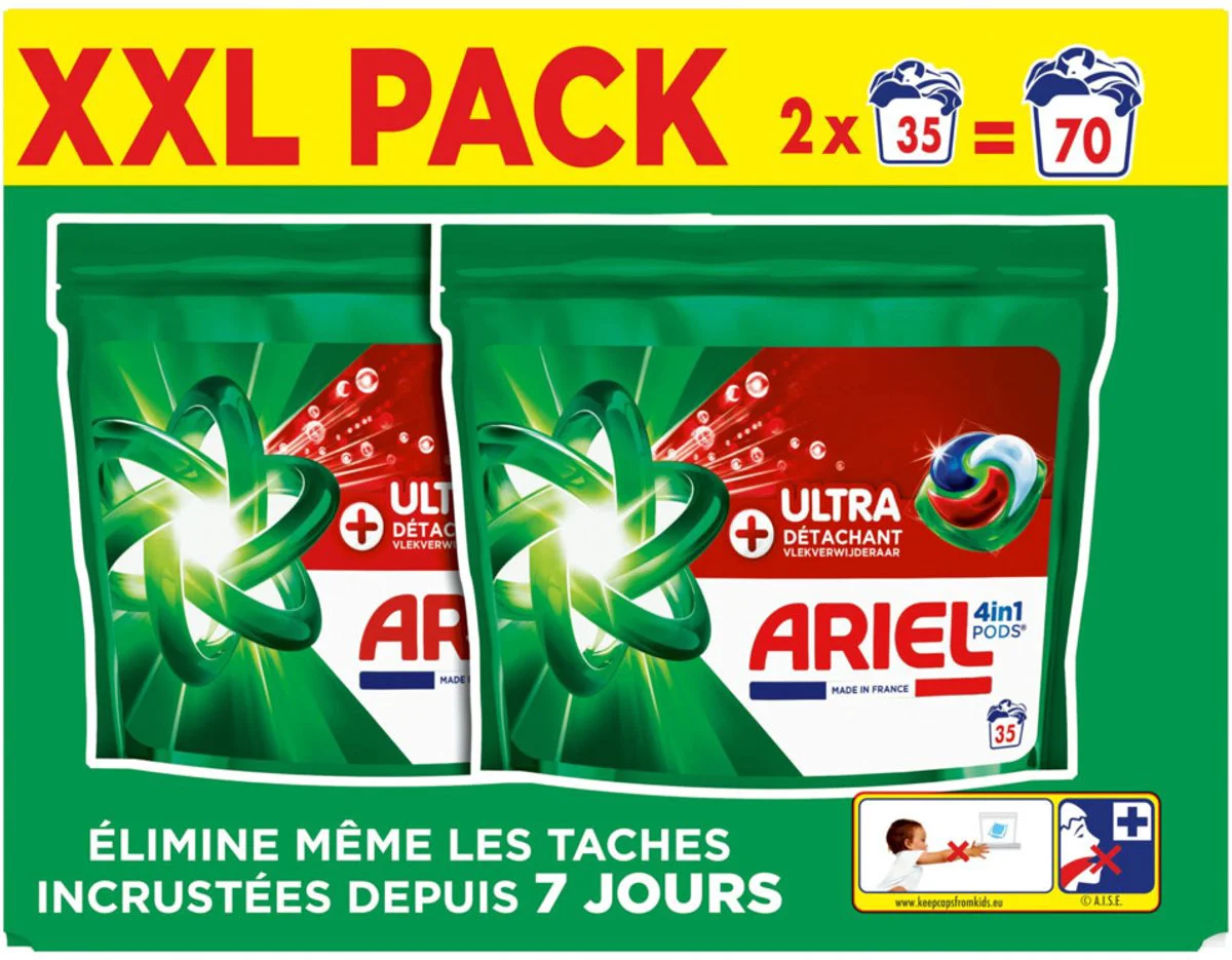 Ariel 4in1 Wasmiddel Pods Ultra Vlekverwijderaar 70 stuks