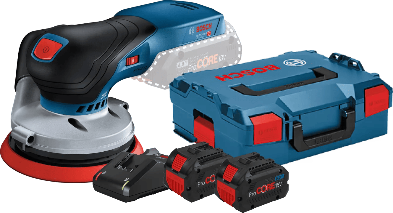 Bosch Professional GEX 18V-125 8,0 Ah ProCORE Accu (2x) Starterspakket