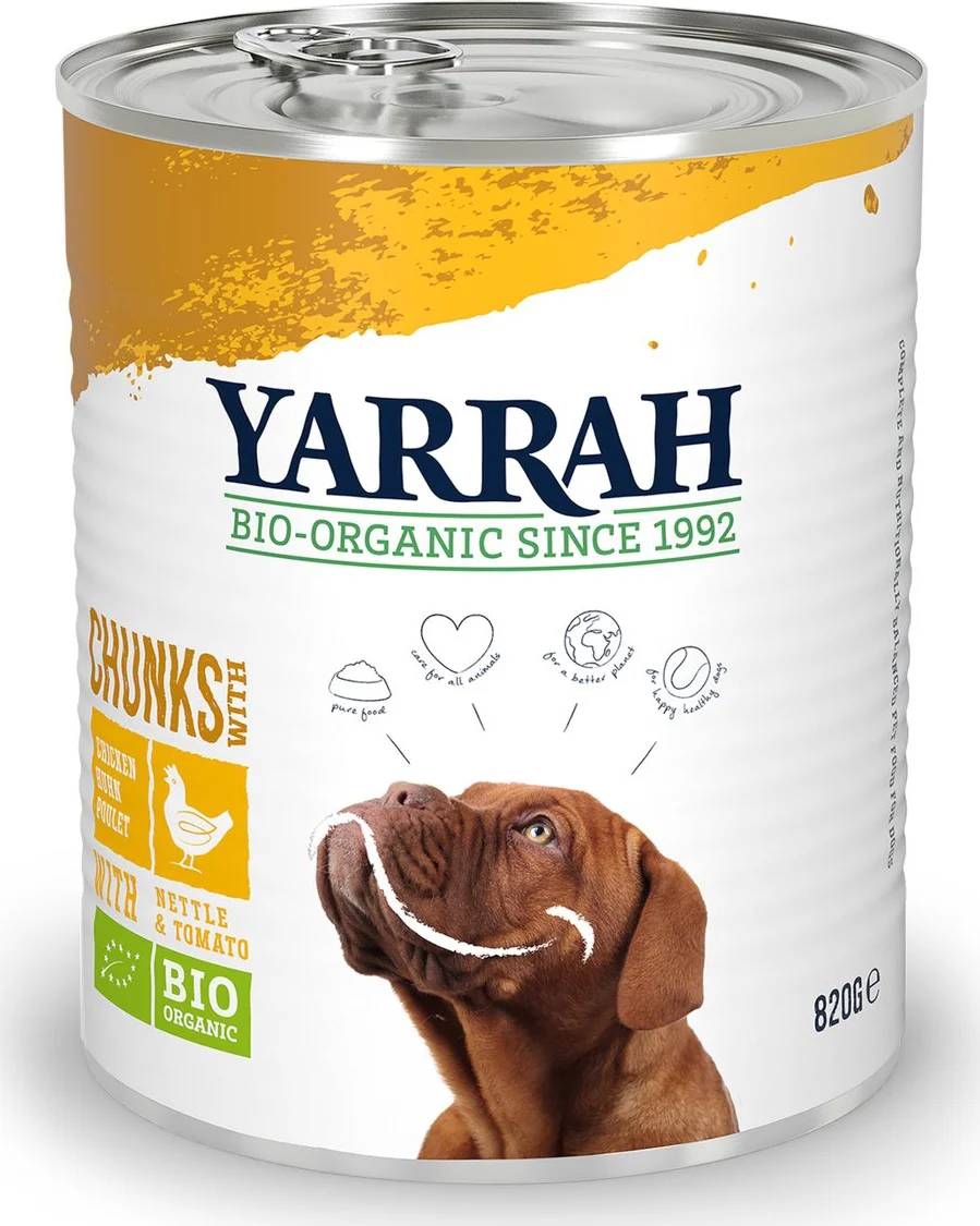 Yarrah Bio Hondenvoer Chunks Kip 820 gr