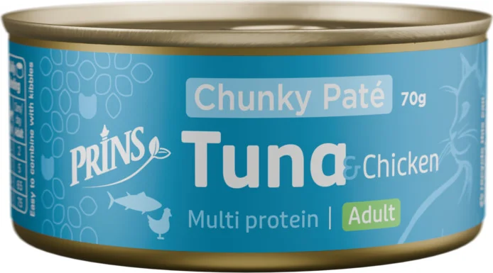 Prins Chunky Paté Kattenvoer Nat Tonijn & Kip 70 gr