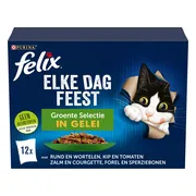 Felix Kattenvoer Nat Pouch in Gelei Elke Dag Feest Groente Selectie 12 x 85 gr