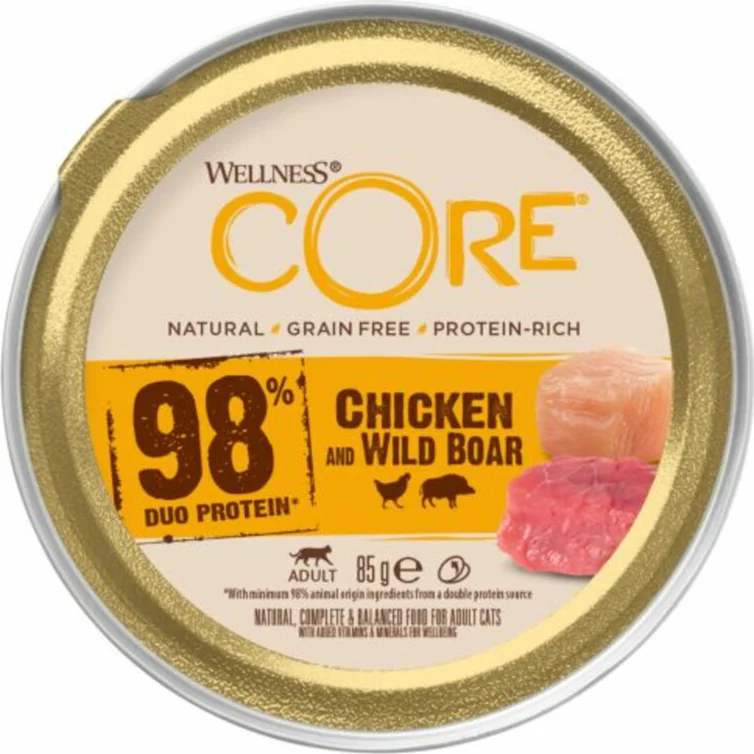 Wellness Core Kattenvoer 98% Recipe Kip - Zwijn 85 gr