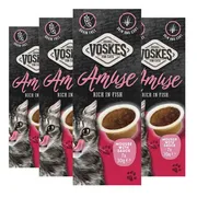 4x Voskes Kattensnack Mousse Vis in Saus 7x30 gr