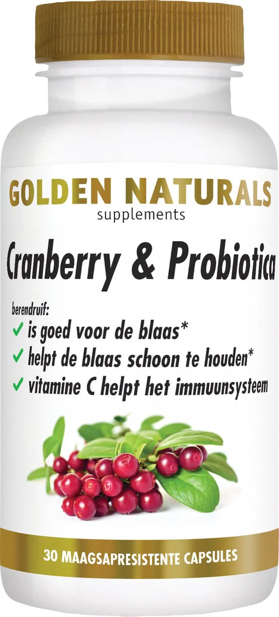 Golden Naturals Cranberry & Microbiotica 30 vegacapsules