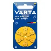 10x Varta Gehoorbatterij Gehoorapparaat 10 Blister 6 stuks