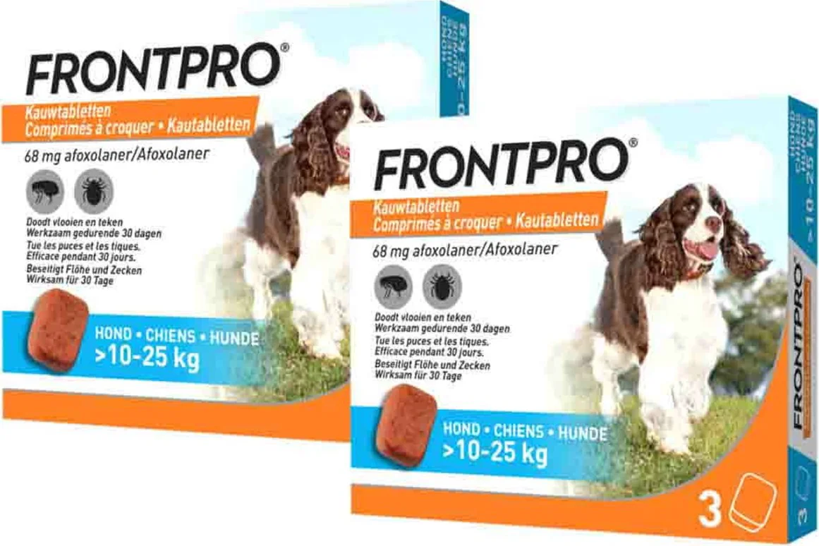 2x Frontpro Hond L 10-25 kg 3 tabletten