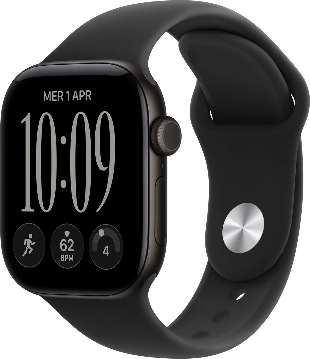 Apple Watch Series 12 42mm Zwart Sportband S/M