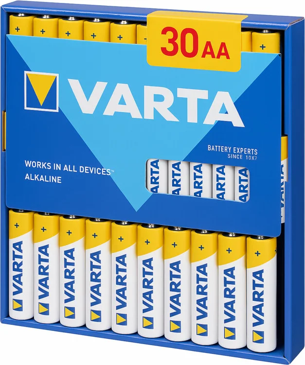 3x Varta Batterijen AA Blister 30 stuks