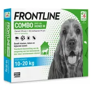 Frontline Combo Spot On Anti Vlooien en Teken Druppels Hond 10 - 20 kg 6 pipetten
