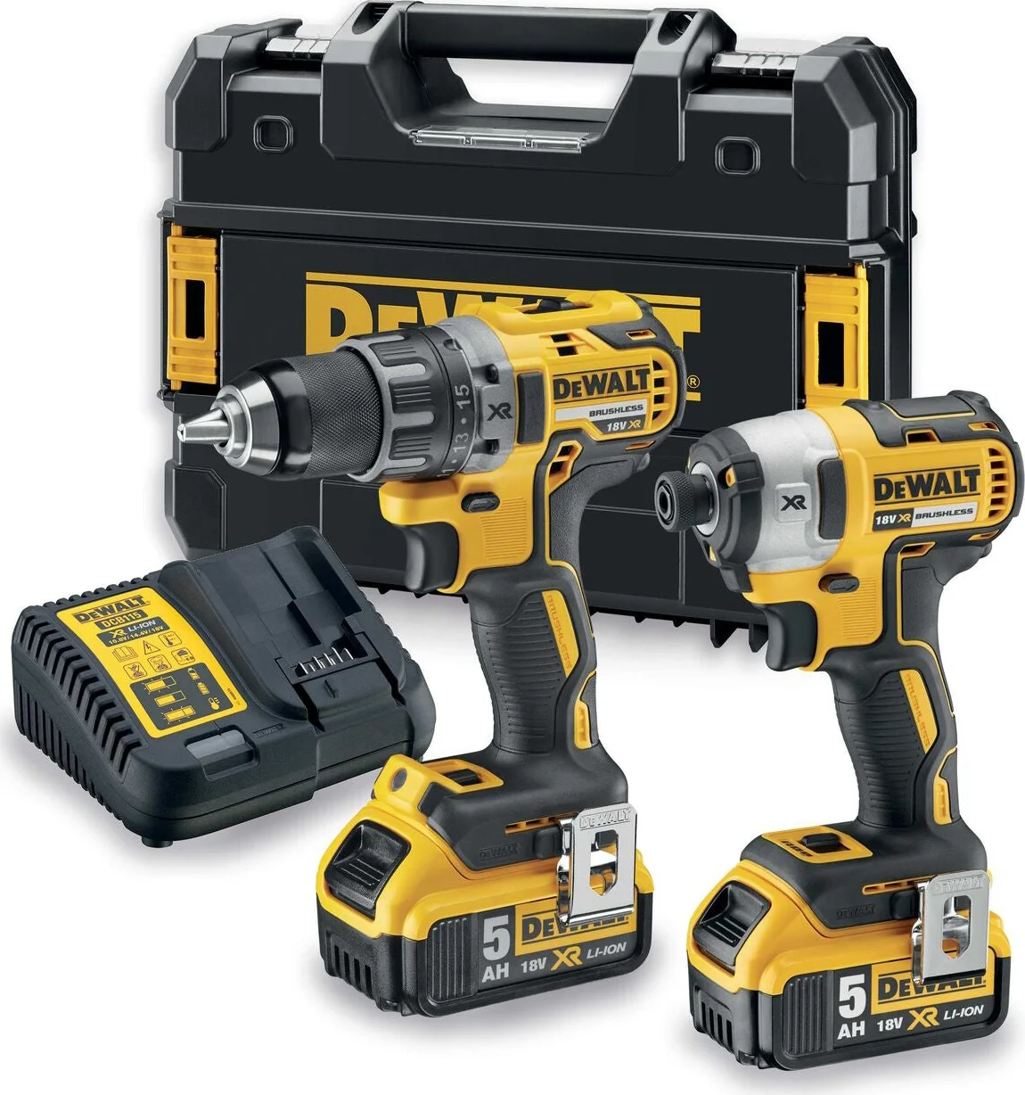 DeWALT DCK268P2T Accu combiset 2-delig (DCD791 + DCF887) 18V XR 5.0Ah in TSTAK