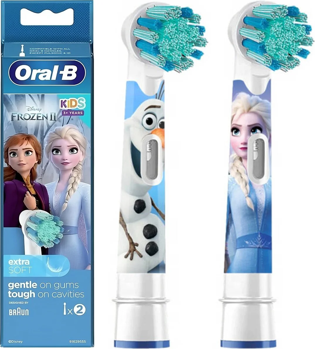 Oral B Pro Kids 3+ Frozen Opzetborstels 2ST