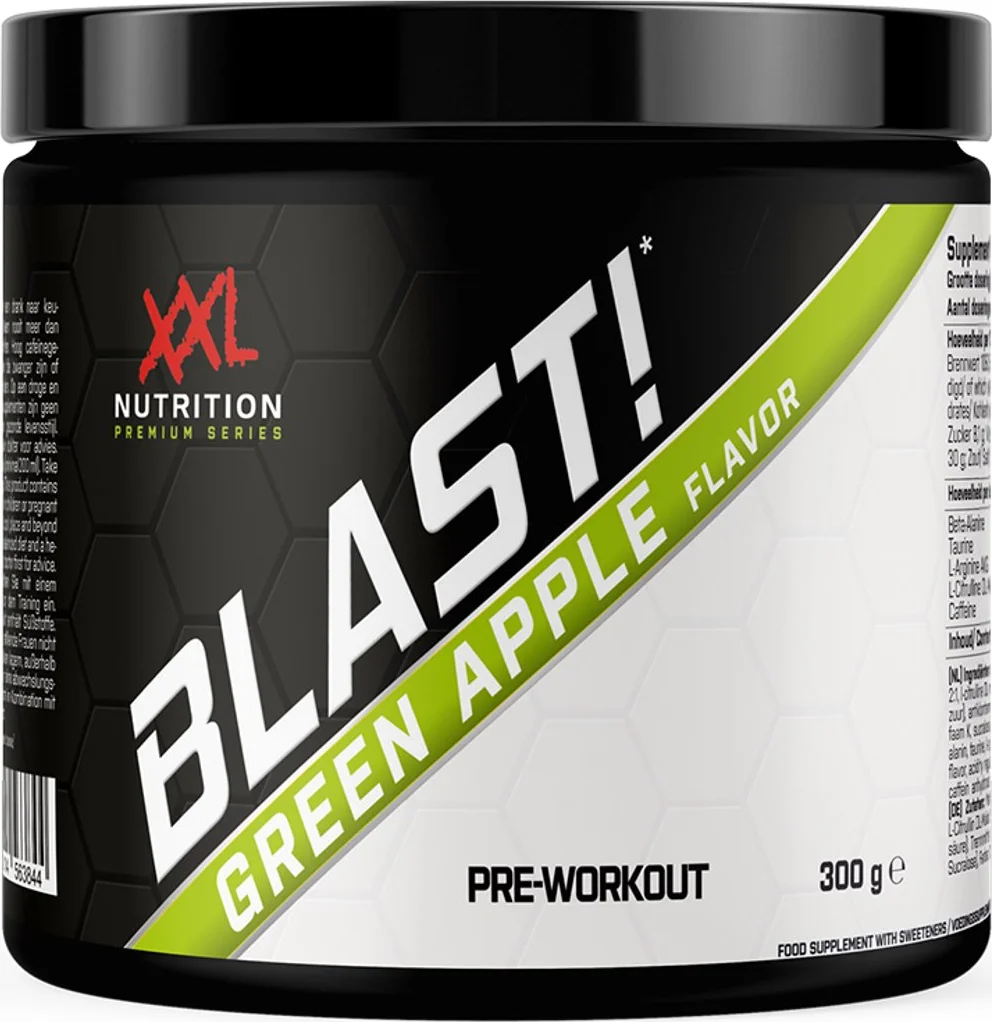 XXL Nutrition Blast Pre Workout Groene Appel 300 gr