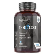 WeightWorld Natuurlijke Testosterone Booster - Met Magnesium, Zink, Vitamine D3 en Maca - 180 tabletten voor 3 maanden - Draagt bij aan normale testosterongehalten - Vegan