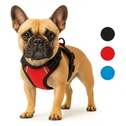 Harnas hond – honden tuigje – harnas hond anti trek – hondentuigjes – hondentuig anti trek – Flamingo Balou – rood – maat M – A:32-56cm B:50-65cm