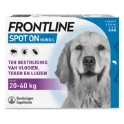 Frontline Spot On Anti Vlooien en Teken Druppels Hond L 20 - 40 kg 3 pipetten