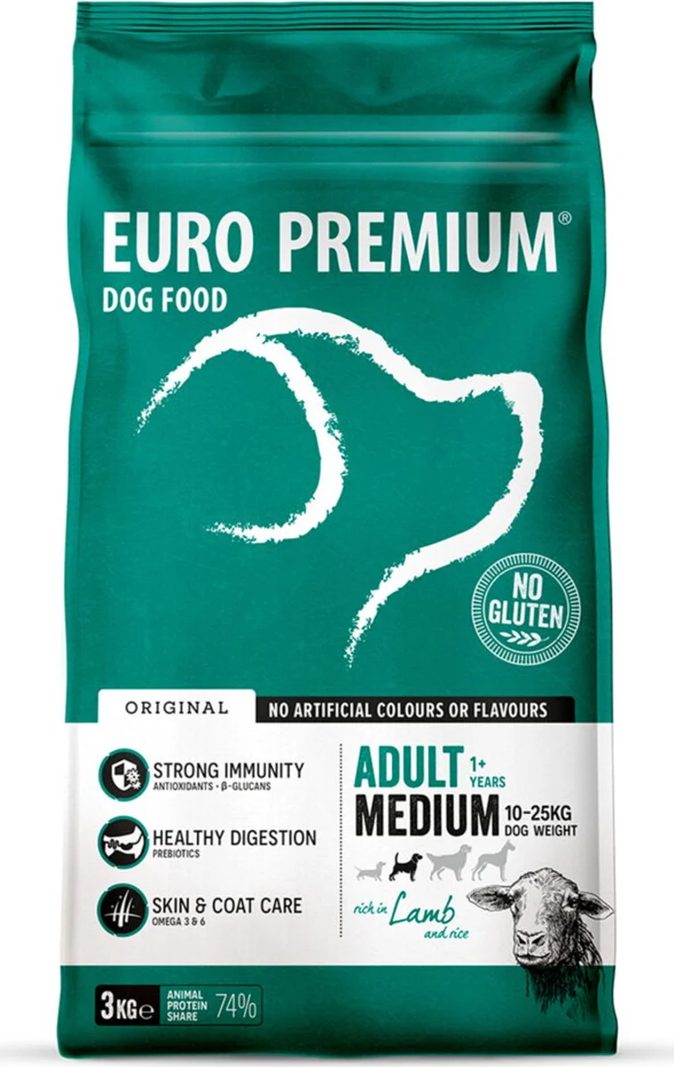 Euro-Premium Adult Medium Lam - Rijst 3 kg