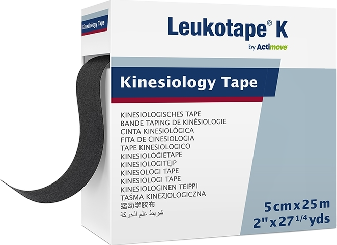 Actimove Kinesiology Tape Zwart 5cm x 25m