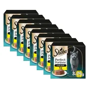 8x Sheba Perfect Portions Adult Kattenvoer Natvoer Luxe Kip Paté 112,5 gr