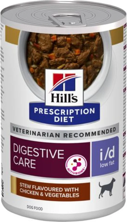 Hill's Prescription Diet i/d Low Fat Digestive Care Hondenvoer Nat Kip & Groenten 354 gr