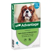Advantage Anti Vlooiendruppels 100 Hond 4 - 10 kg 4 pipetten