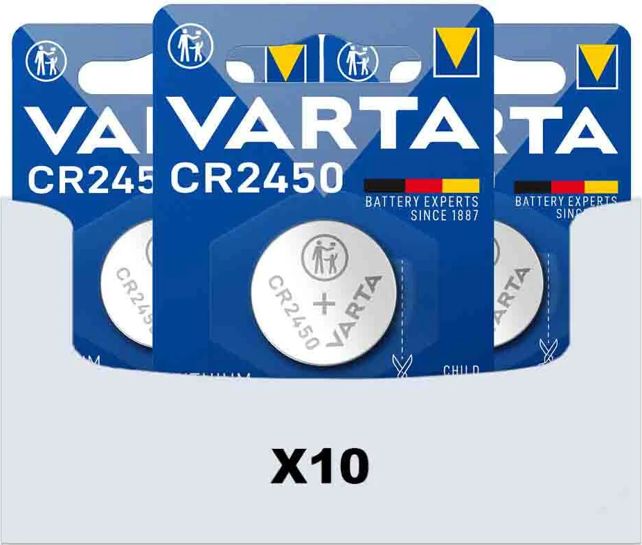 10x Varta Lithium Coin CR2450 Blister