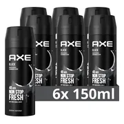 6x Axe Deodorant Bodyspray Black 150 ml