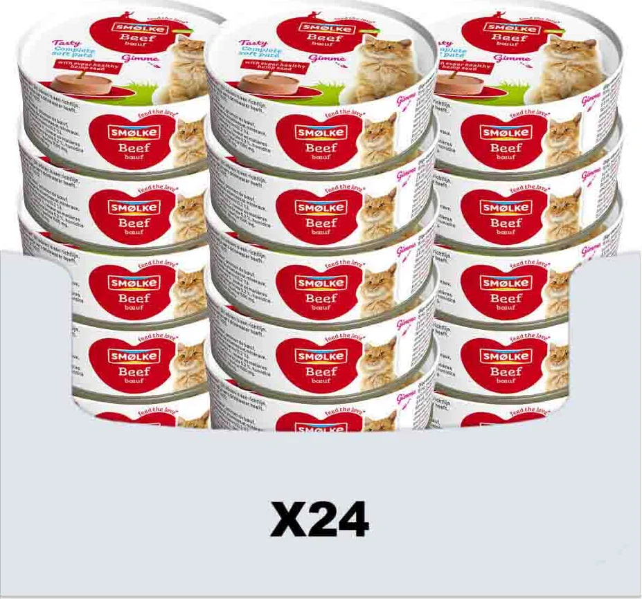 24x Smolke Kattenvoer Soft Paté Rund 80 gr