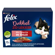 Felix Kattenvoer Nat in Gelei Dubbel Zo Lekker Mix Selectie 12 x 85 gr