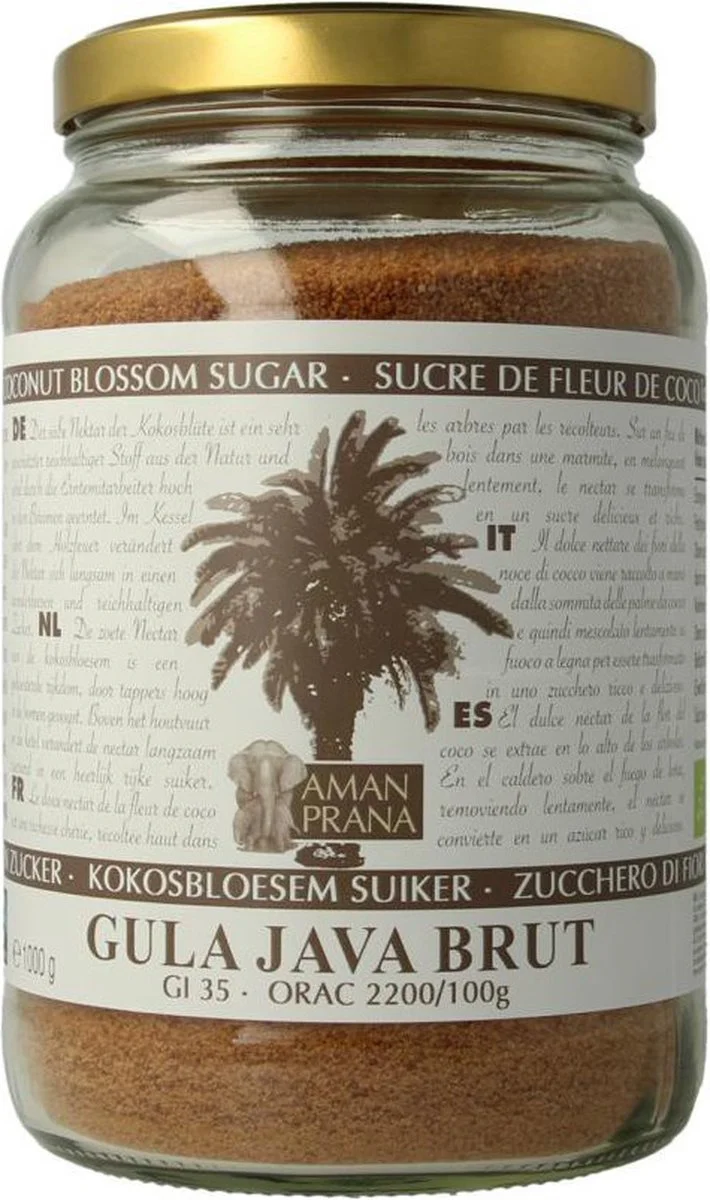 Aman Prana Gula Java Brut Kokosbloesem Suiker 1KG