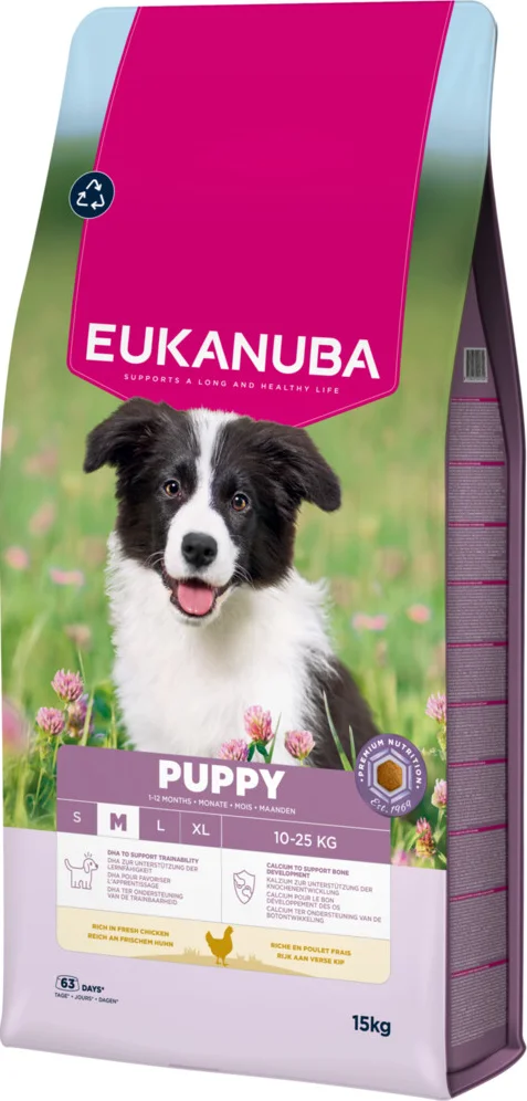 Eukanuba Hondenvoer Droog Life Care Dog Puppy Medium Kip 15 kg