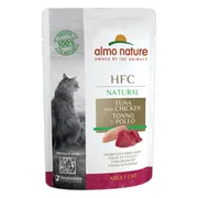 48x Almo Nature HFC Natural Kattenvoer Nat Tonijn & Kip 55 gr